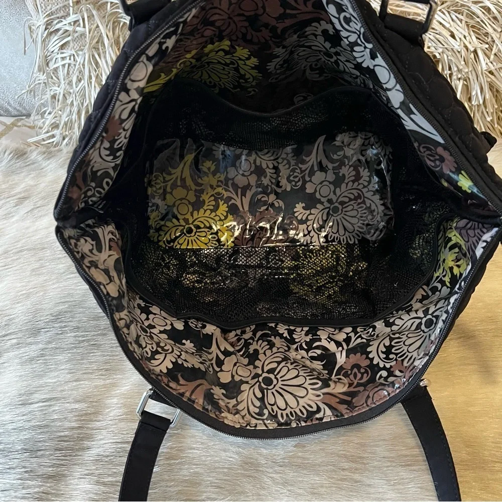 VERA BRADLEY Baroque 2010 Ultimate Baby Performance Twill Black Diaper Bag Pad